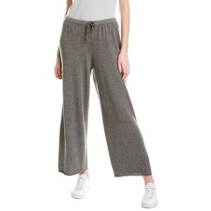Eileen Fisher Ash Gray Wide Leg Organic Cotton Tencel Ankle Pant Size Small